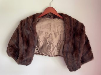 Vintage Georges Henri Lined Fur Shawl