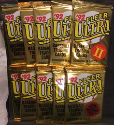 (10) Fleer Ultra Baseball Series 2 Sealed Foil Packs - M