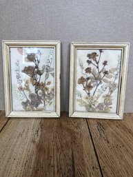 2 Framed Dried Flower Wall Art 5' X 7'