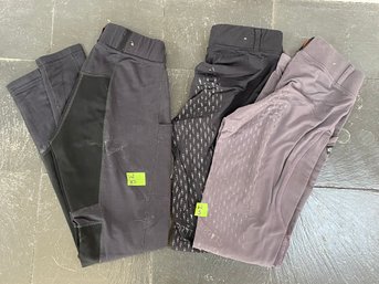 3 Pairs Of Kerrits Brand Riding Tights. 1 Black Womens XS, 1 Each Black & Grey Womens Small