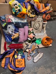 Vintage Mixed Holiday Decorations Lot - Mostly For Halloween, And Some St. Patrick's Day