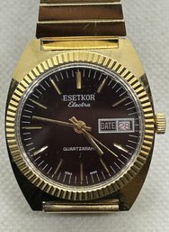 Vintage 1960s ESEKTOR ELECTRA QUARTZARAMA Mens Watch