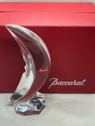 Very Fine BACCARAT CRYSTAL CRESCENT MOON FIGURINE- Rare/retired