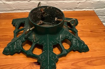 John Wright Heavy Green Iron Christmas Tree Stand