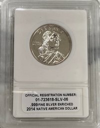 2014 Silver Enriched Native American Dollar