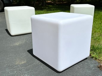 A Trio Of Light Up Block Cocktail Tables Or Seats