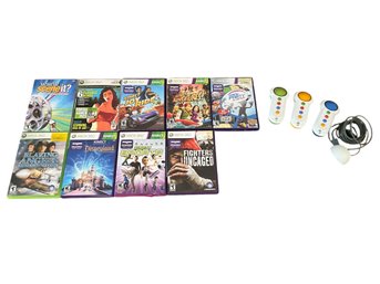 XBOX 360 Game Lot & Scene It Buzzers/Camera