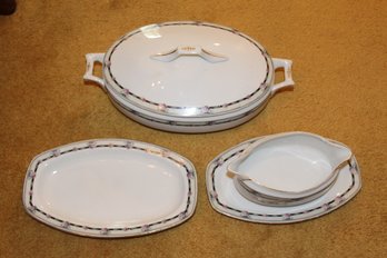 Czech Covered Dish, Gravy Boat And Dish