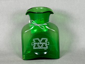 Blenko Glass Company Green Marshall Bottle