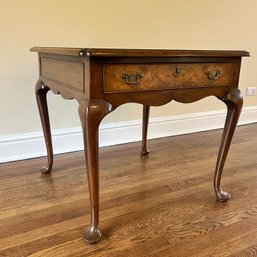 A Kittenger End Table - With Inlay And Burled Wood Detailing