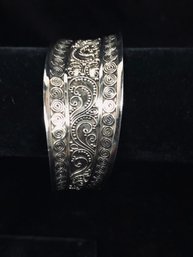 Silver Bangle Cuff Bracelet 532