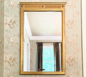 A Large Beveled Pier Mirror In Gilt Wood Frame