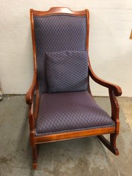 Solid Wood Upholstered Antique Rocking Chair