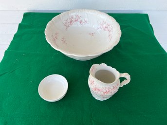 Ironstone Wash Bowl And Pitcher