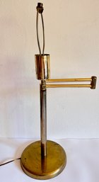 Vintage George Hansen Mid-century Modern Brass Table Lamp With Adjustable Swing Arm