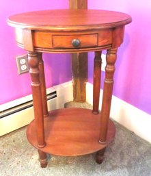 Oval Wood Side Table