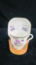 Tea Cup And Saucer On Stand