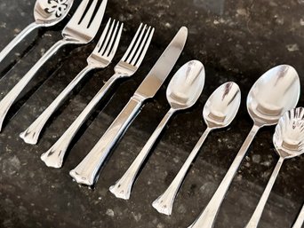 A Stainless Steel Flatware Service For 10, Plus Extras And Serving Pieces!