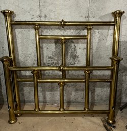 Amazing HEAVY Antique Brass Poster Bed Headboard And Footboard ~ Full / Queen ~