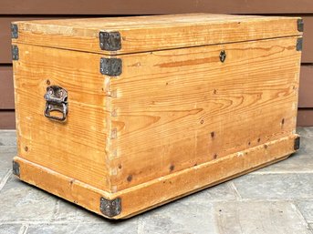 A Vintage Vermont Pine Blanket Chest