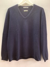 Mac Duff Pure Cashmere Navy Blue Sweater Size L