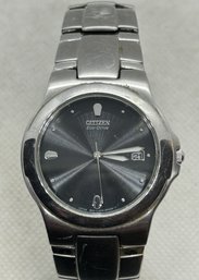 Men's CITIZEN ECO DRIVE- All Stainless With Solar Powered Movement- Model BM0330-57H