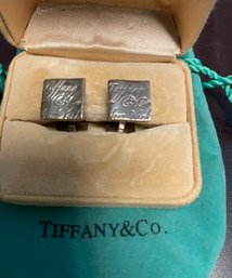 Tiffany & Co  New  York Sterling Cufflinks . Tiffany & Co New York On The Cufflinks . Tiffany 925 Inside Stamp