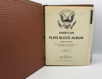 American Plate Block Album ~ 1919-1937