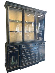 Jasper Cabinet Quality Made Oriental Style Lacquer China Cabinet With  Decoration And Bamboo Trimming.