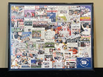 NY Giants Front Page News Collage In Frame