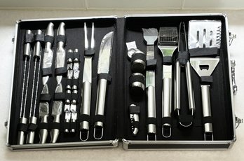 Pro Grill Tools In Slick Carrying Case From The Sharper Image