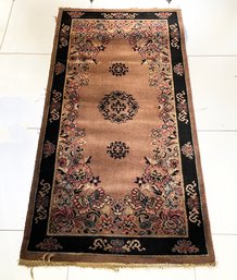 A Vintage Asian Runner Carpet - Slightly Faded.