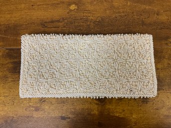 La Regale Ivory Beaded Envelope Clutch - Vintage