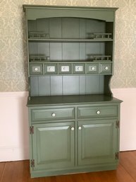 Solid Wood Green Hutch