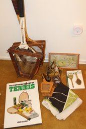 Vintage Tennis Racquets And Tennis Decor Items