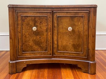 A Vintage Burl Wood Nightstand (Possibly Henredon)