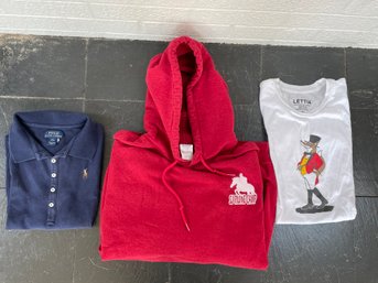 Ralph Lauren Youth Polo Shirt (LG 12-14) Gildan Youth Hoodie(M) Lettia Youth Graphic Tshirt (S)