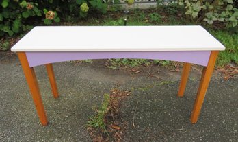 Purple & White Side Bench Table