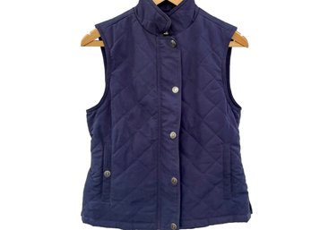 Dover Saddlery Quilted Vest, Navy Blue. Womens Size Small.