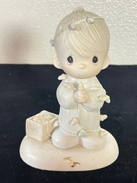 Collectible Precious Moments Figurine - May Your Christmas Be Delightful 1985