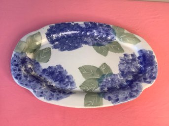 Large Chatham Pottery Blue Hydrangea Platter