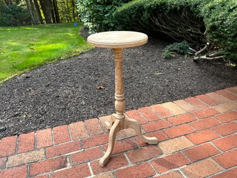 A Wooden Pedestal Side Table