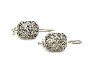 Vintage Sterling Silver Ornate Earrings