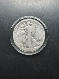 1942-D Walking Liberty Silver Half Dollar