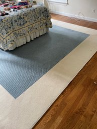 Blue Rug With White Border