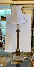 Tall Column Lamp Possibly Silver Plate