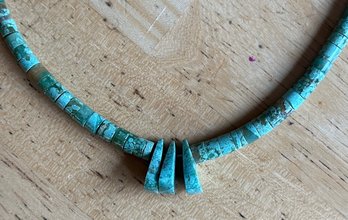Turquoise Heishi Beaded Necklace