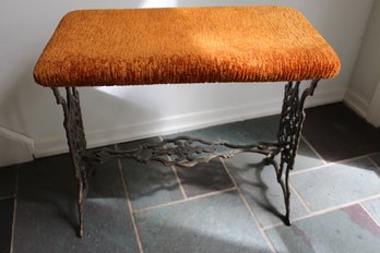 Antique Metal Seat - Orange Top