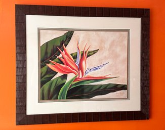 An Acrylic On Paper 'Birds Of Paradise,' By Jane Segrest