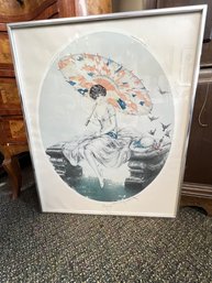 Louis Icart, Signed  Framed Print- ' Parasol '